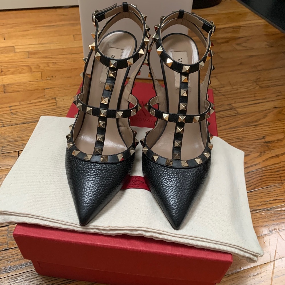 SOLD eBay - valentino rockstud cage heel black
